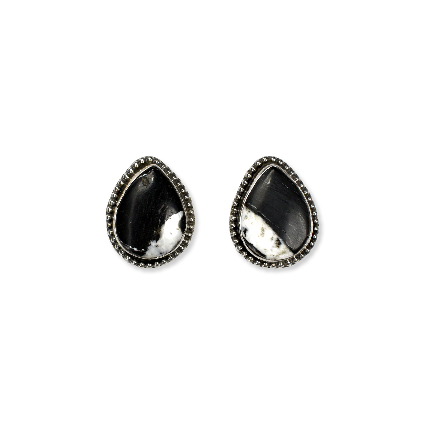 Sacred Horizon White Buffalo Teardrop Earrings by Sheila Becenti
