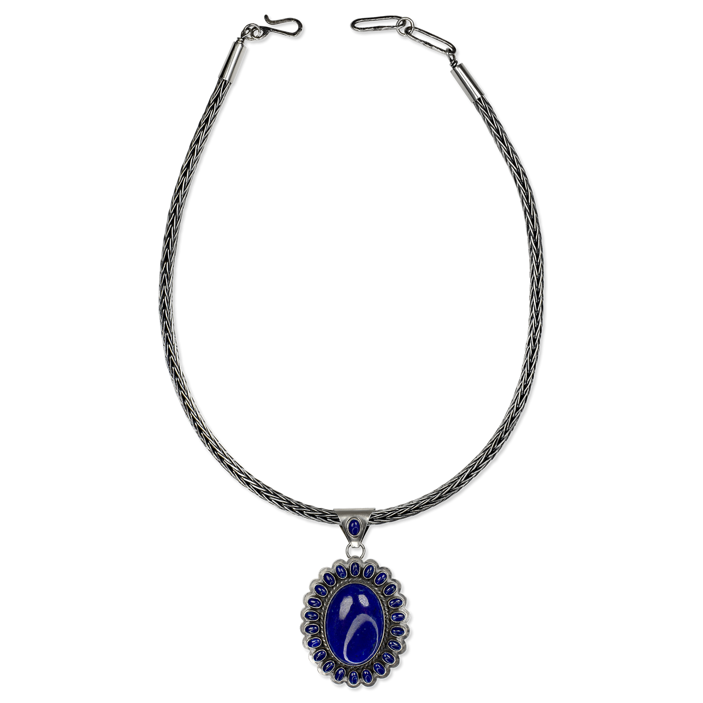 Sterling Silver Braided Necklace by Travis Teller