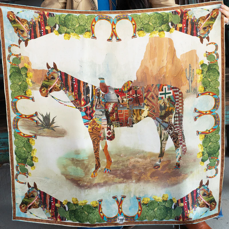 Fringe "Haute Horse" by Amy Moorehouse Silk Wild Rag