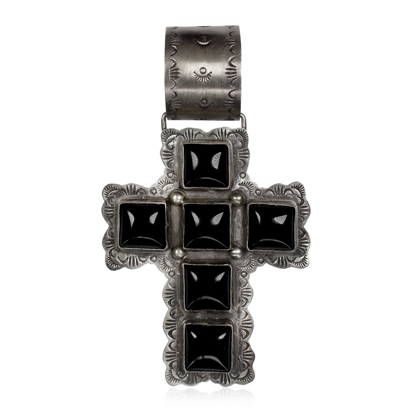 Six Stone Cross Pendant by Rocki Gorman