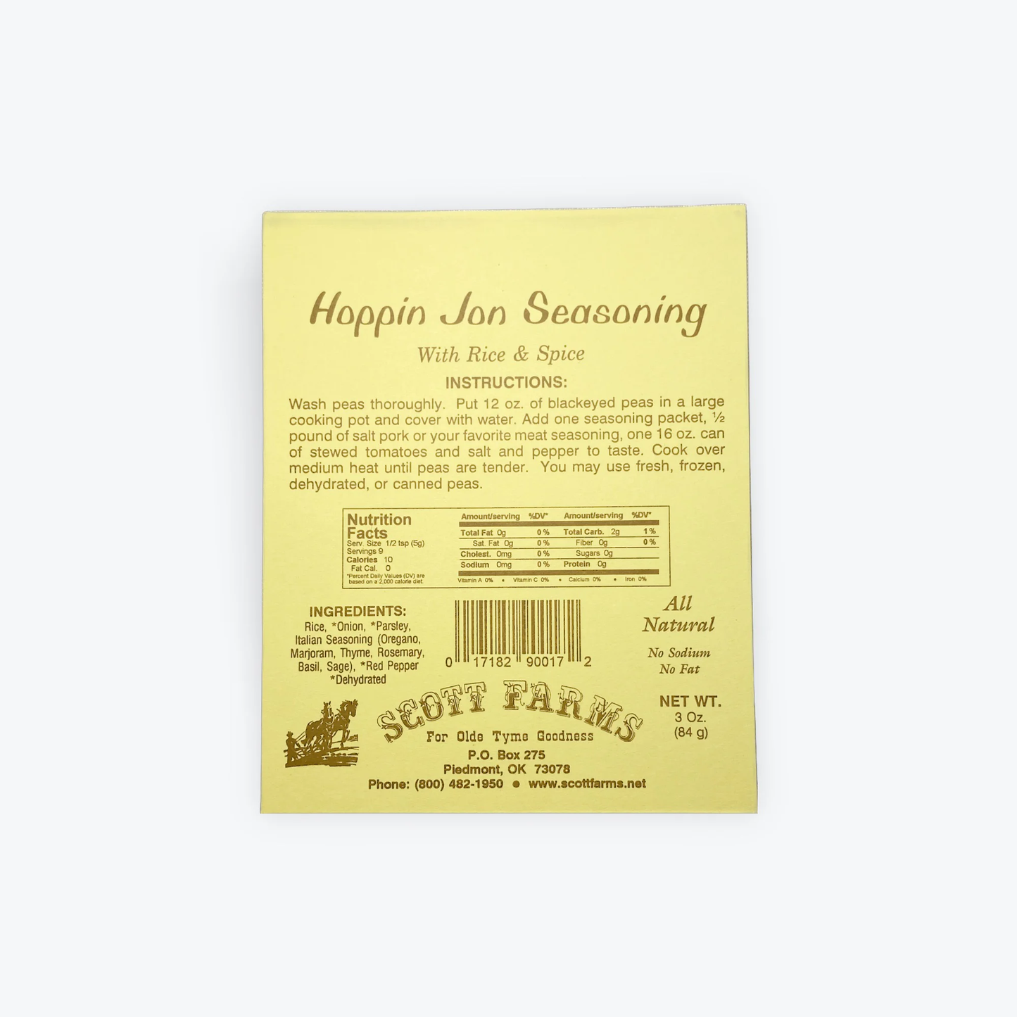 Scott Farms Hoppin Jon Seasoning