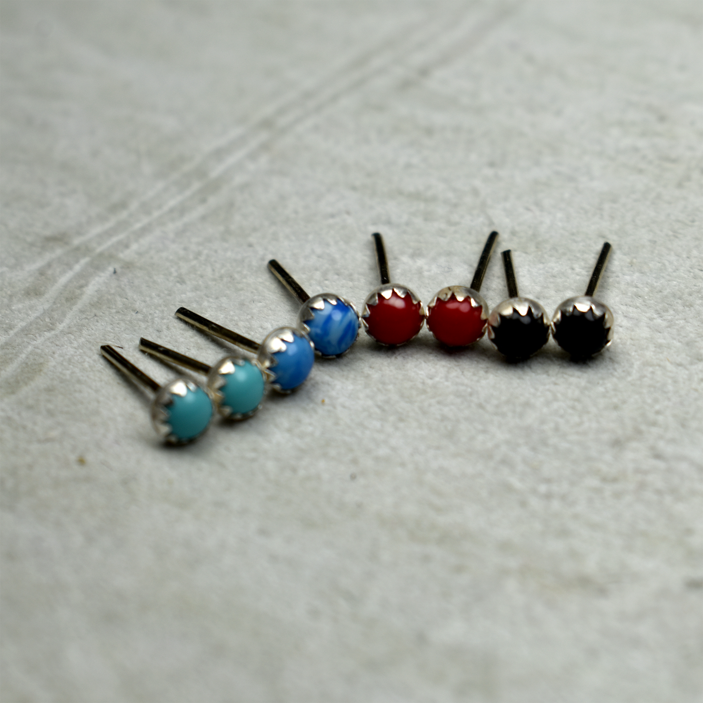 Pinpoint Stud Earrings by Linda Yazzie