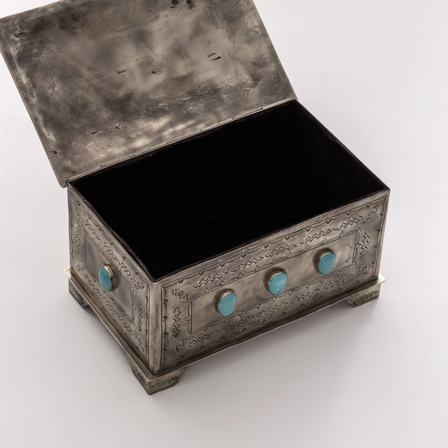 Nine Stone Box with Turquoise