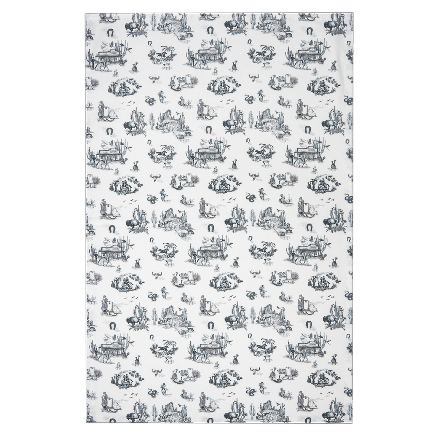 Western Toile Print Tea Towel