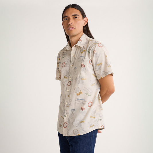 Pendleton Men's Shoreline Cotton Shirt- Tan National Parks