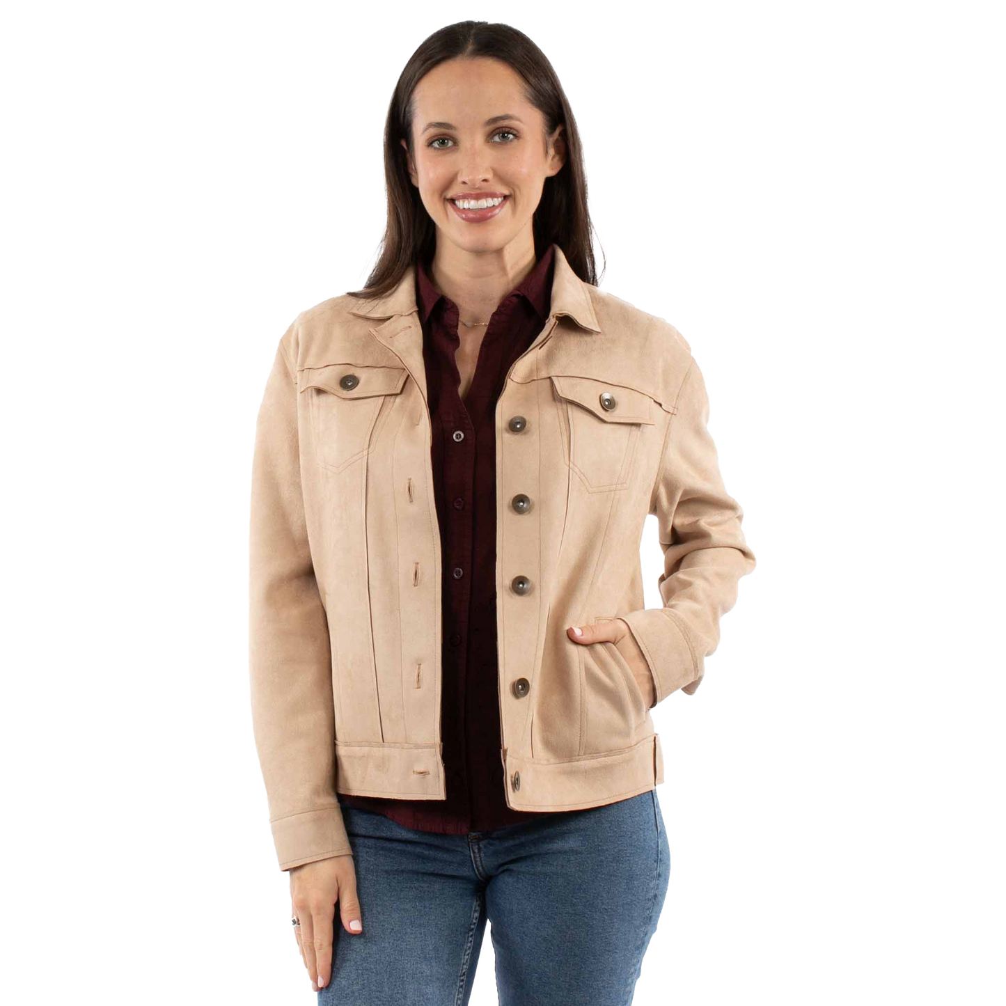 Scully Women's Sunrise Microfiber Suede Back Patch Jacket