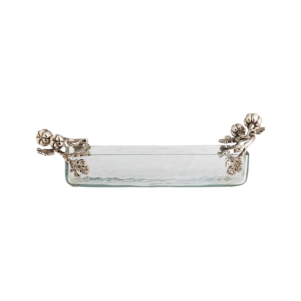 Glass Pumpkin Cracker Dish