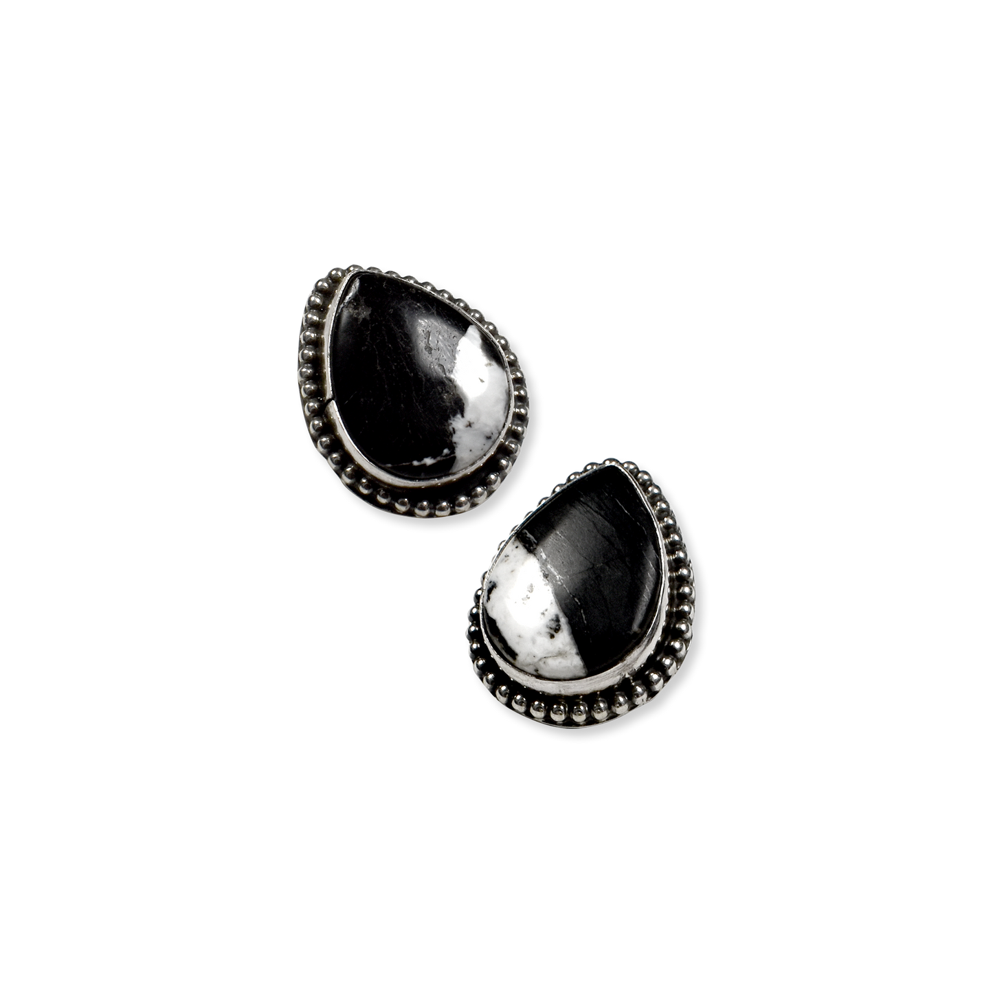 Sacred Horizon White Buffalo Teardrop Earrings by Sheila Becenti