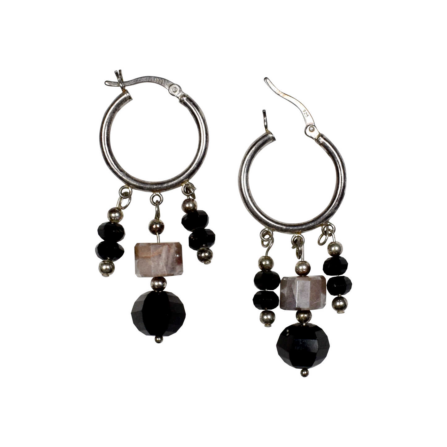 Moonstone Hoop Earrings by Blair C. Dworkin