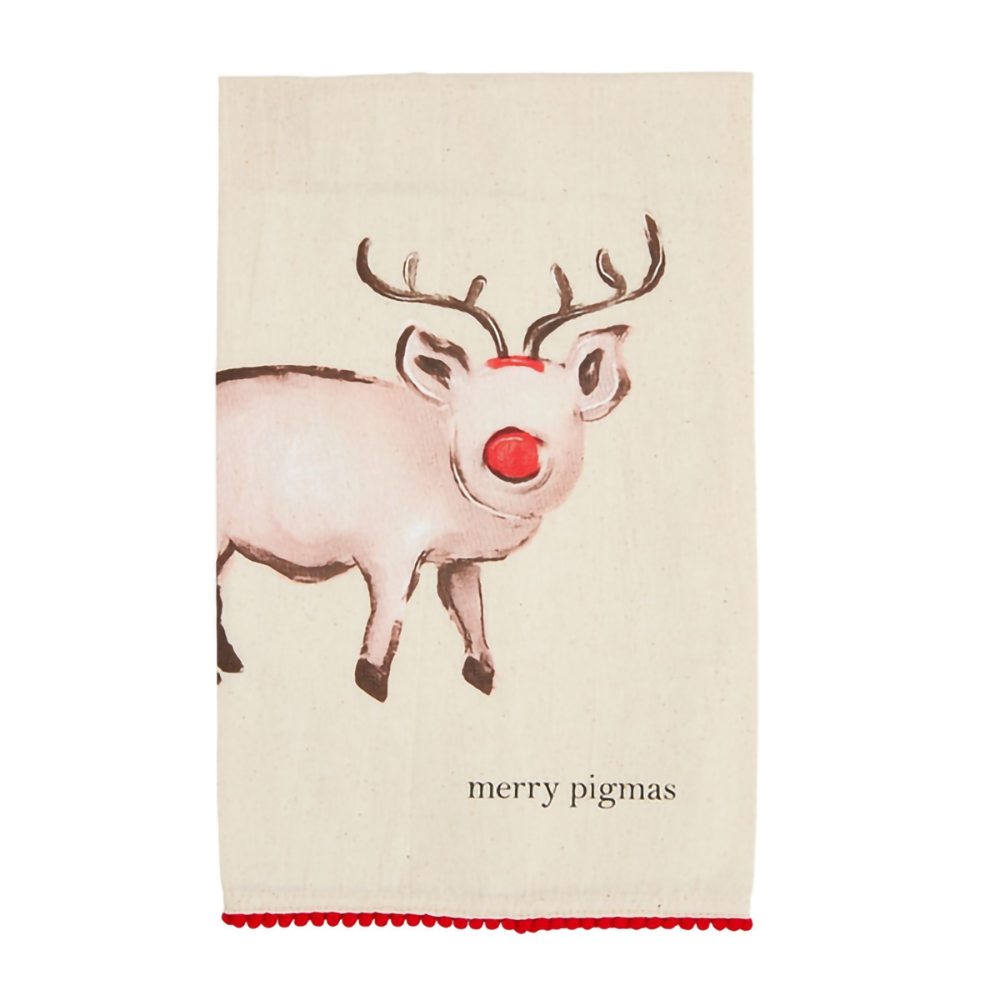 Christmas Farm Animal Pom Towels