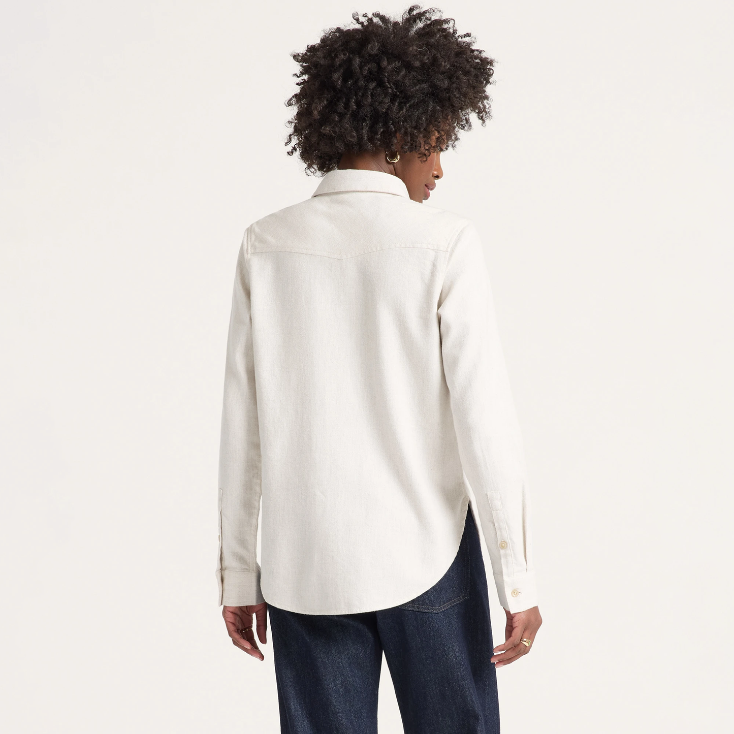 Pendleton Women's Cotton Flannel Relaxed Shirt - Natural