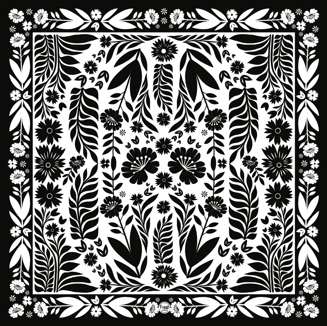 Fringe "Senorita" Silk Wild Rag
