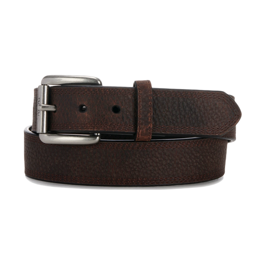 Ariat Men's Rowdy Brown Triple Stitch Basic Western Belt