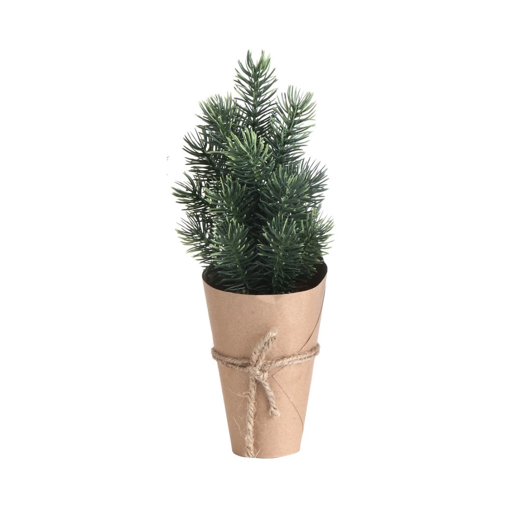 Faux Christmas Tree with Paper Wrapping