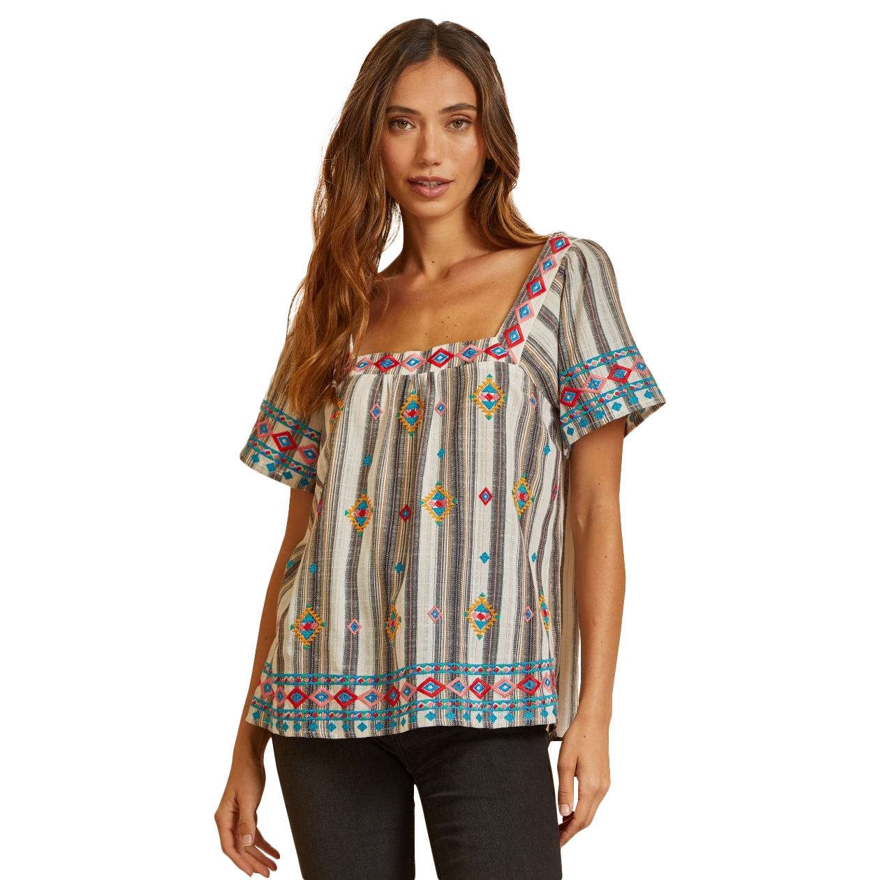 Josephine Embroidered Top