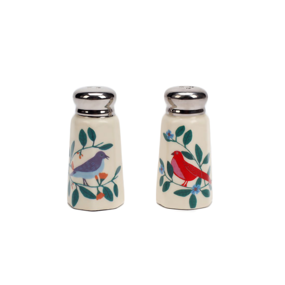 Bird and Foliage Salt & Pepper Shakers