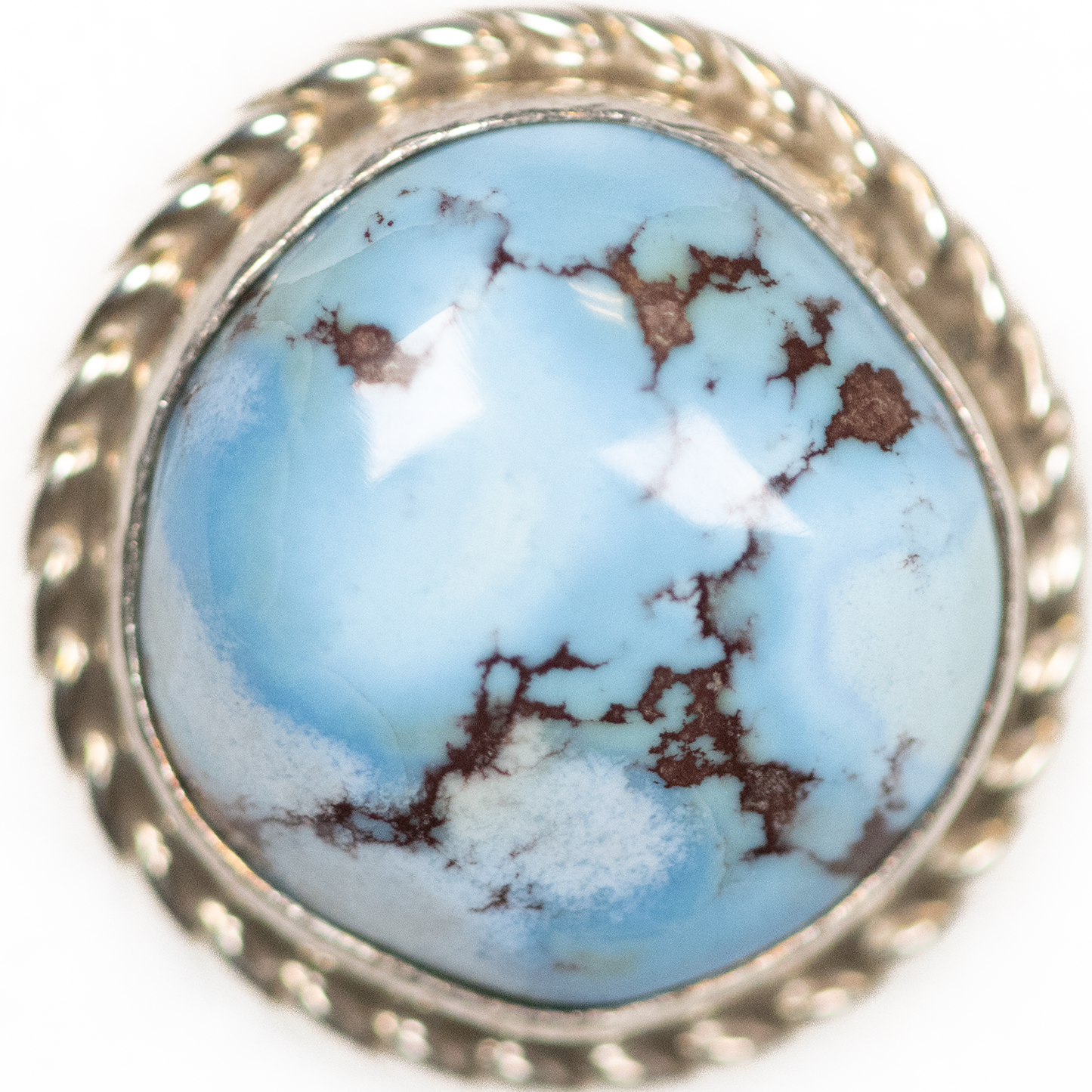 Rare Golden Hill Turquoise Asymmetrical Stud Earrings