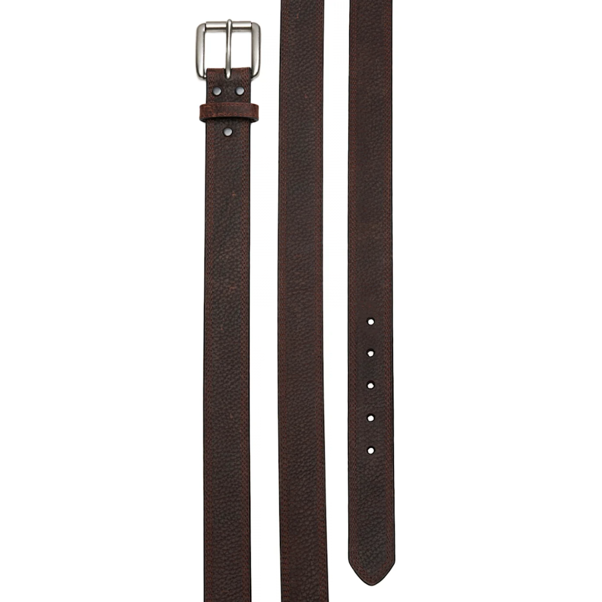 Ariat Men's Rowdy Brown Triple Stitch Basic Western Belt