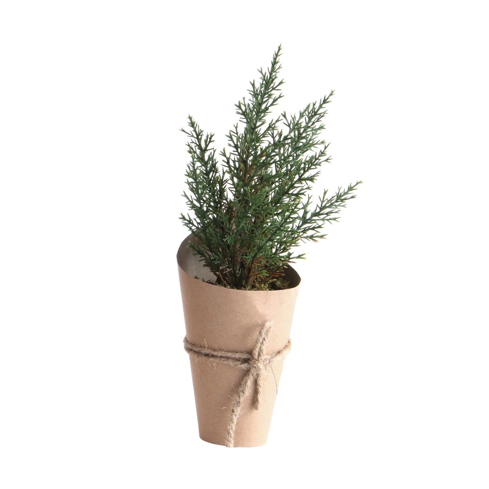 Faux Christmas Tree with Paper Wrapping