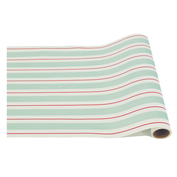 Seafoam and Red Awning Table Runner