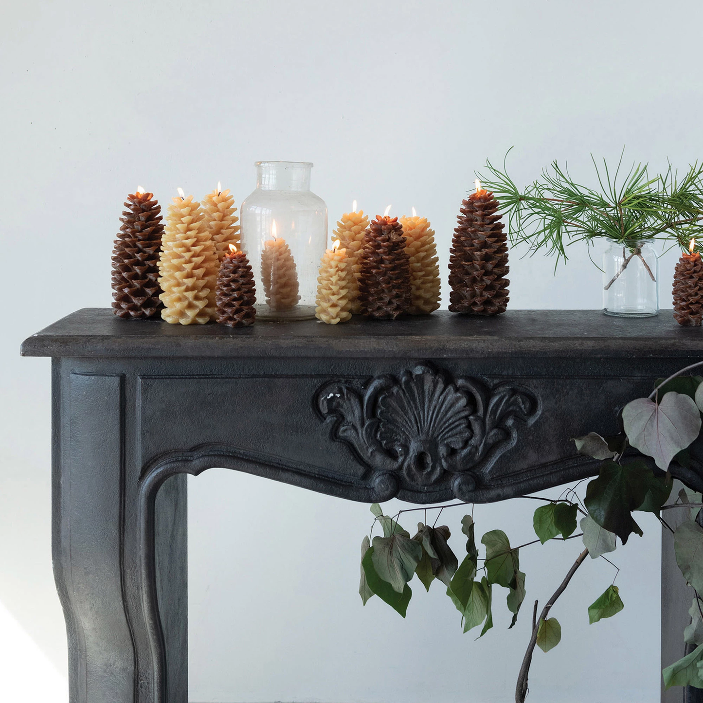 3" Pinecone Shaped Candle - Brown