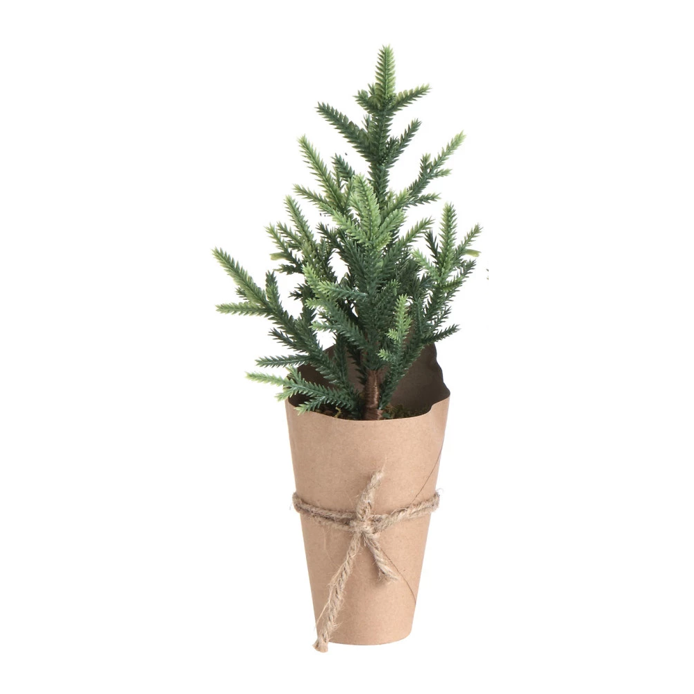 Faux Christmas Tree with Paper Wrapping