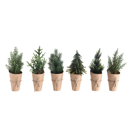 Faux Christmas Tree with Paper Wrapping