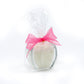 Annie Oakley society candle fundraiser two wicks floral scent burning pink bow