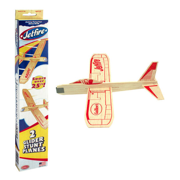 jetfire twin pack glider wood plane toy build your own for kids and children