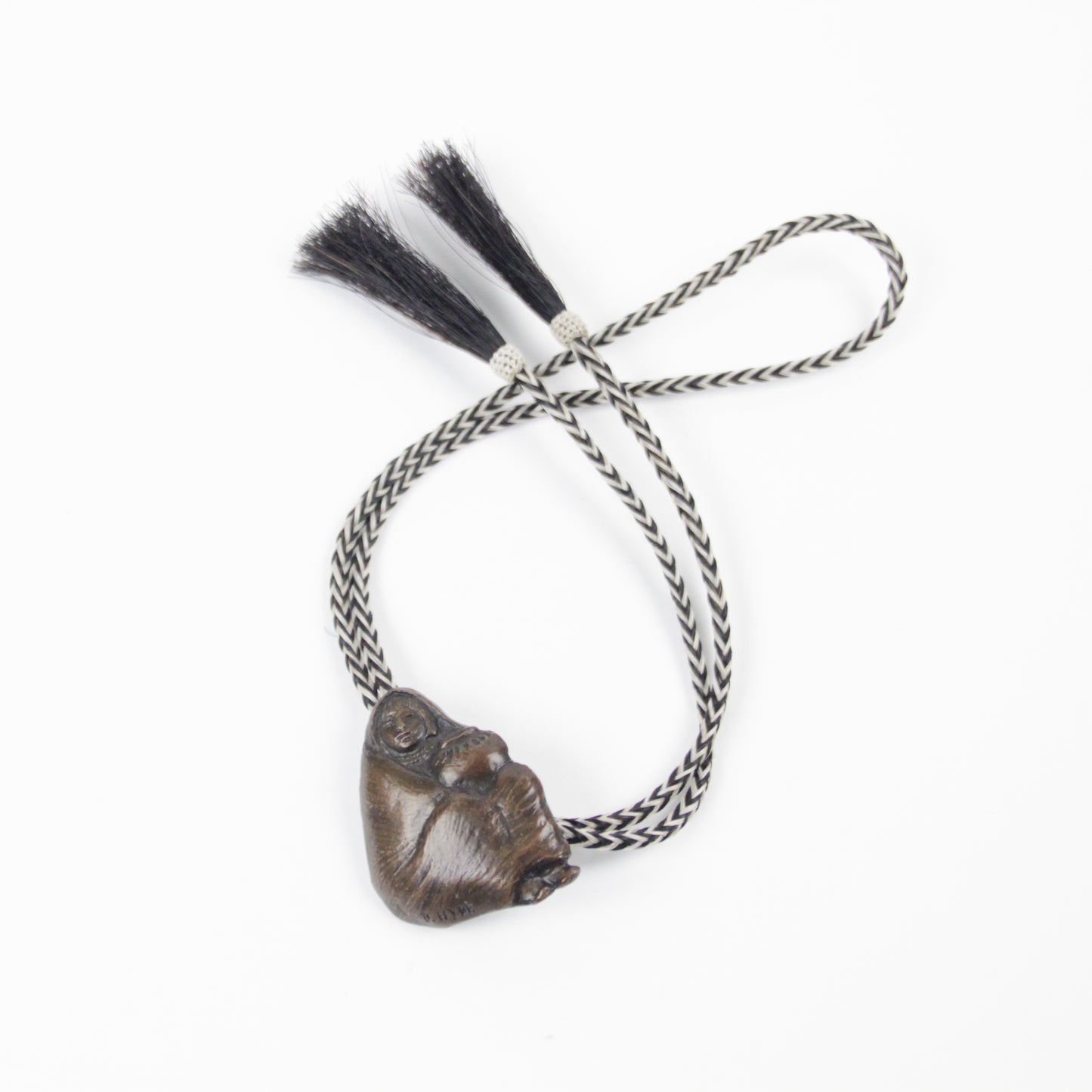 2014 prix de west bolo tie horsehair under the portal by doug hyde sculpture bronze