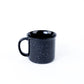 National Cowboy Museum black campfire mug ceramic coffee hot tea or soup cup drink in the morning like a cowboy ceramic glass 14 ounces back side view