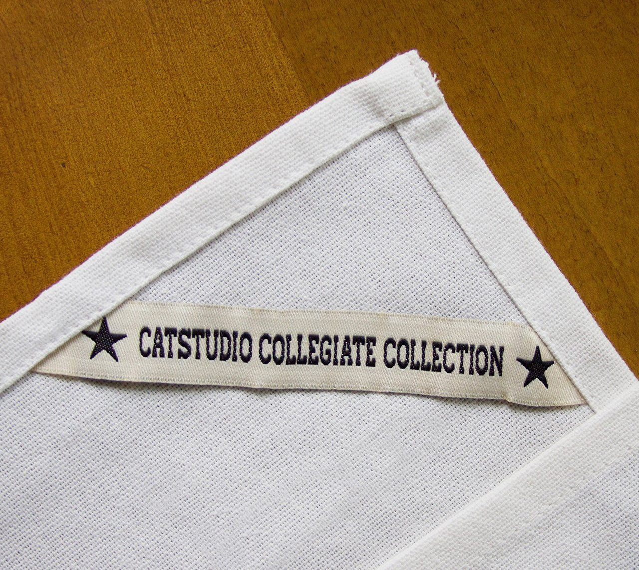 University of Oklahoma dish towel OU hand printed hand embroidered hand loomed handmade cotton kitchen fan boomer sooner catstudio gift