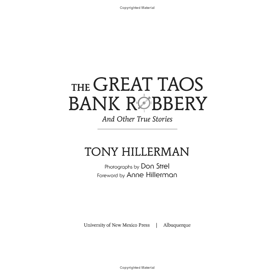 The Great Taos Bank Robbery by Tony Hillerman