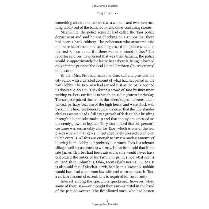 The Great Taos Bank Robbery by Tony Hillerman