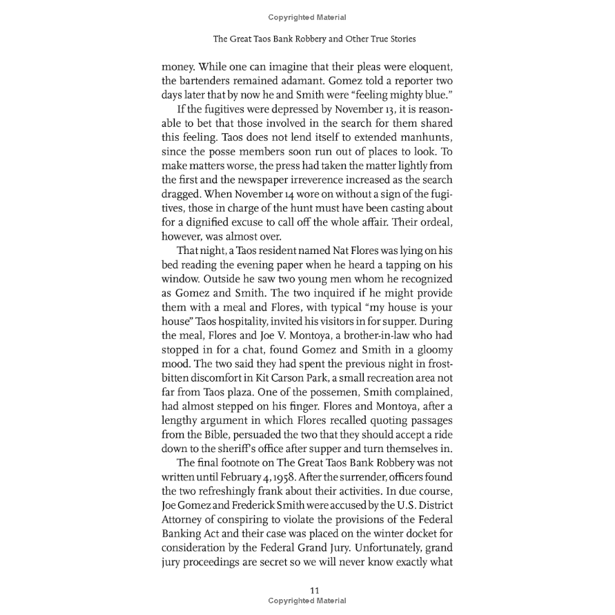 The Great Taos Bank Robbery by Tony Hillerman