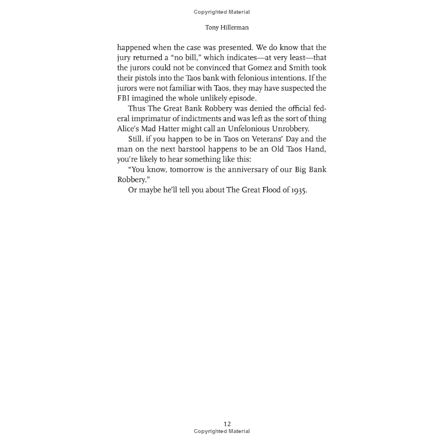 The Great Taos Bank Robbery by Tony Hillerman