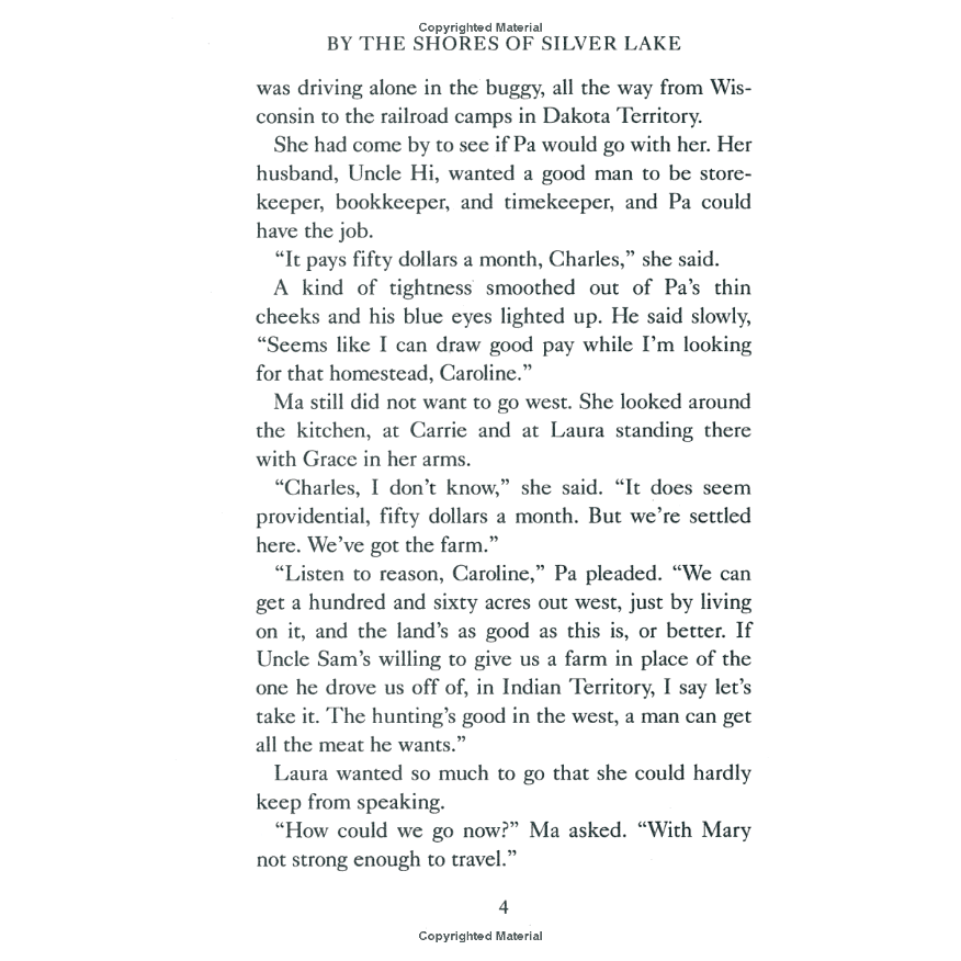 By the Shores of Silver Lake by Laura Ingalls Wilder (Little House Series, #5)
