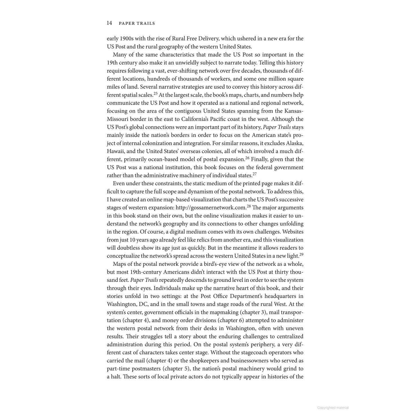 Paper Trails: The US Post and the Making of the American West by Cameron Blevins - WHA Winner 2022