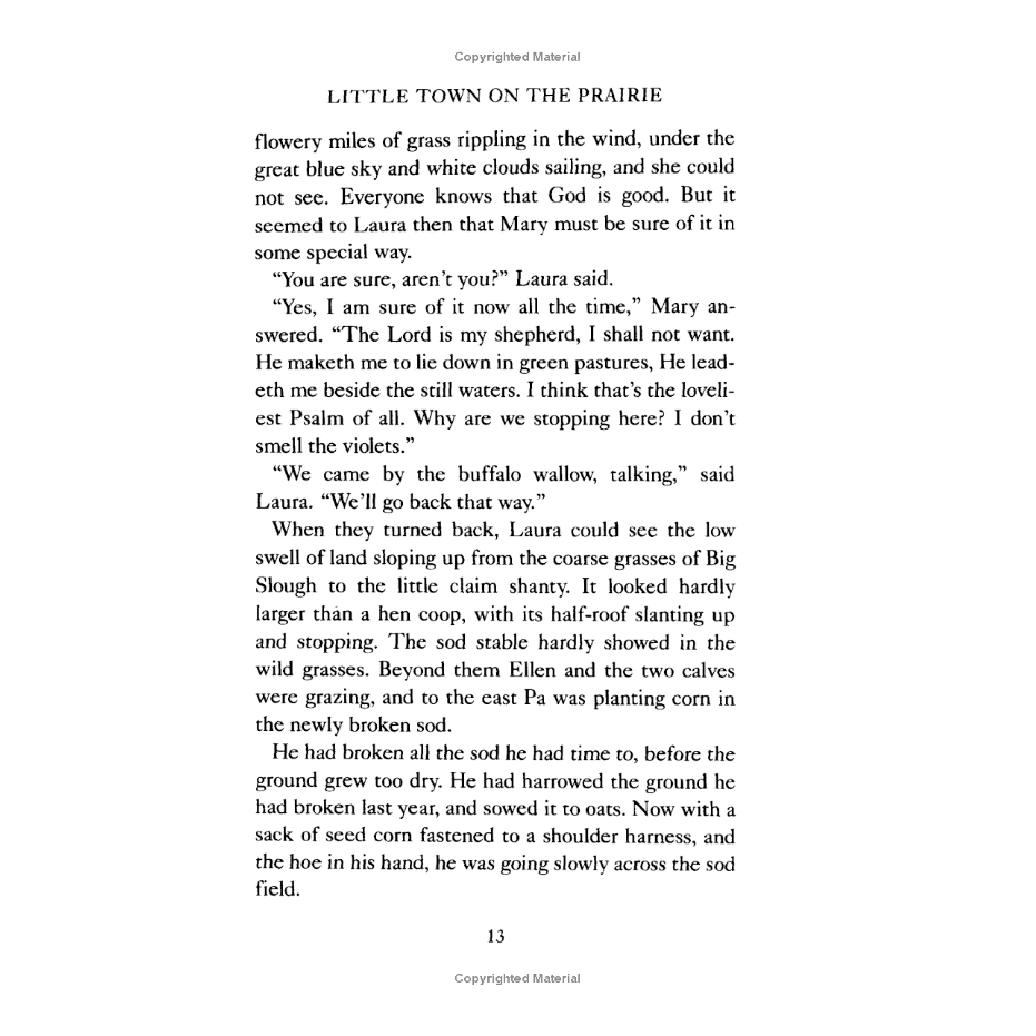 Little Town on the Prairie by Laura Ingalls Wilder (Little House Series, #7)