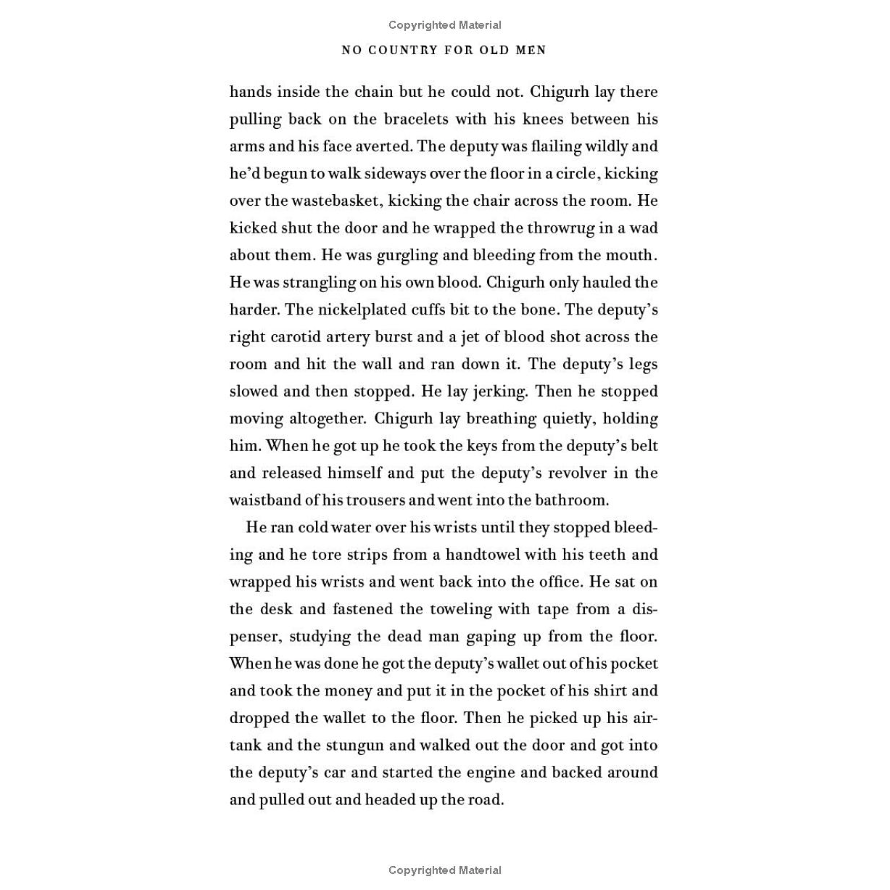 No Country For Old Men by Cormac McCarthy