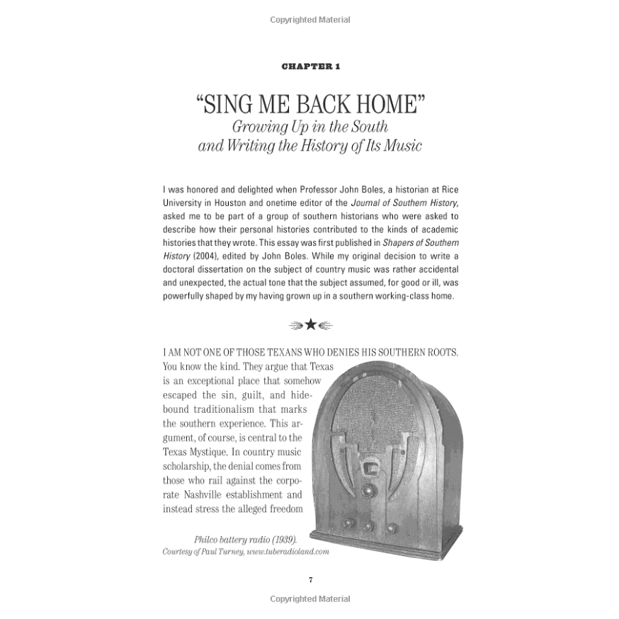 Sing Me Back Home: Southern Roots and Country Music by Bill C. Malone