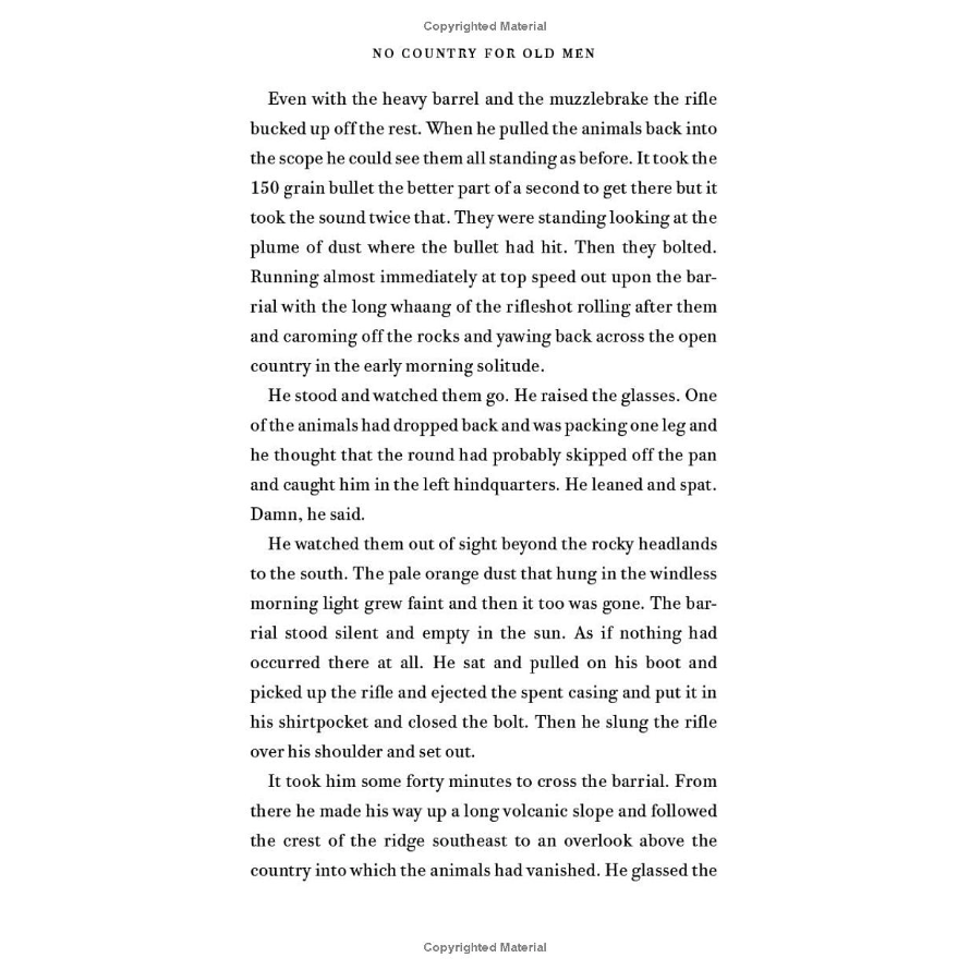 No Country For Old Men by Cormac McCarthy