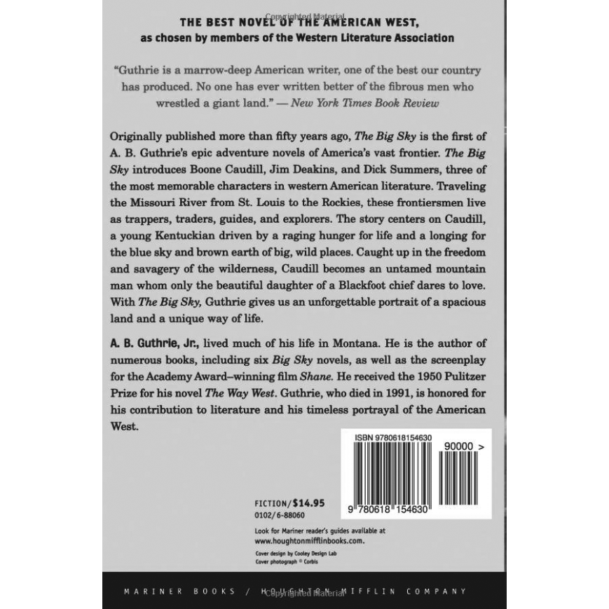The Big Sky by A.B. Guthrie Jr.