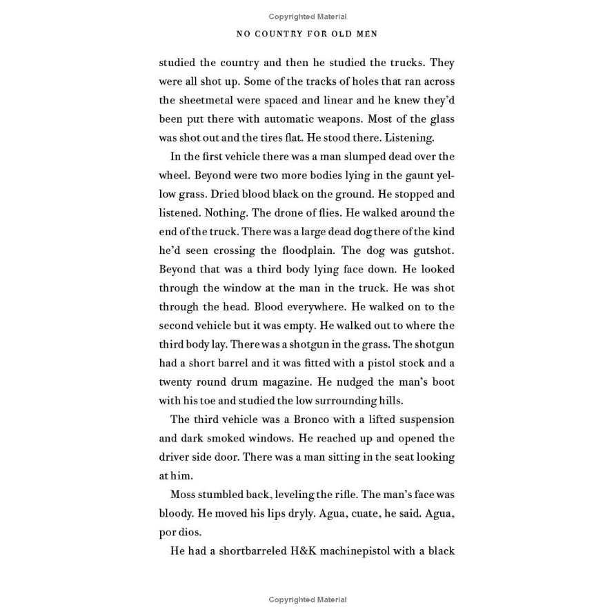 No Country For Old Men by Cormac McCarthy