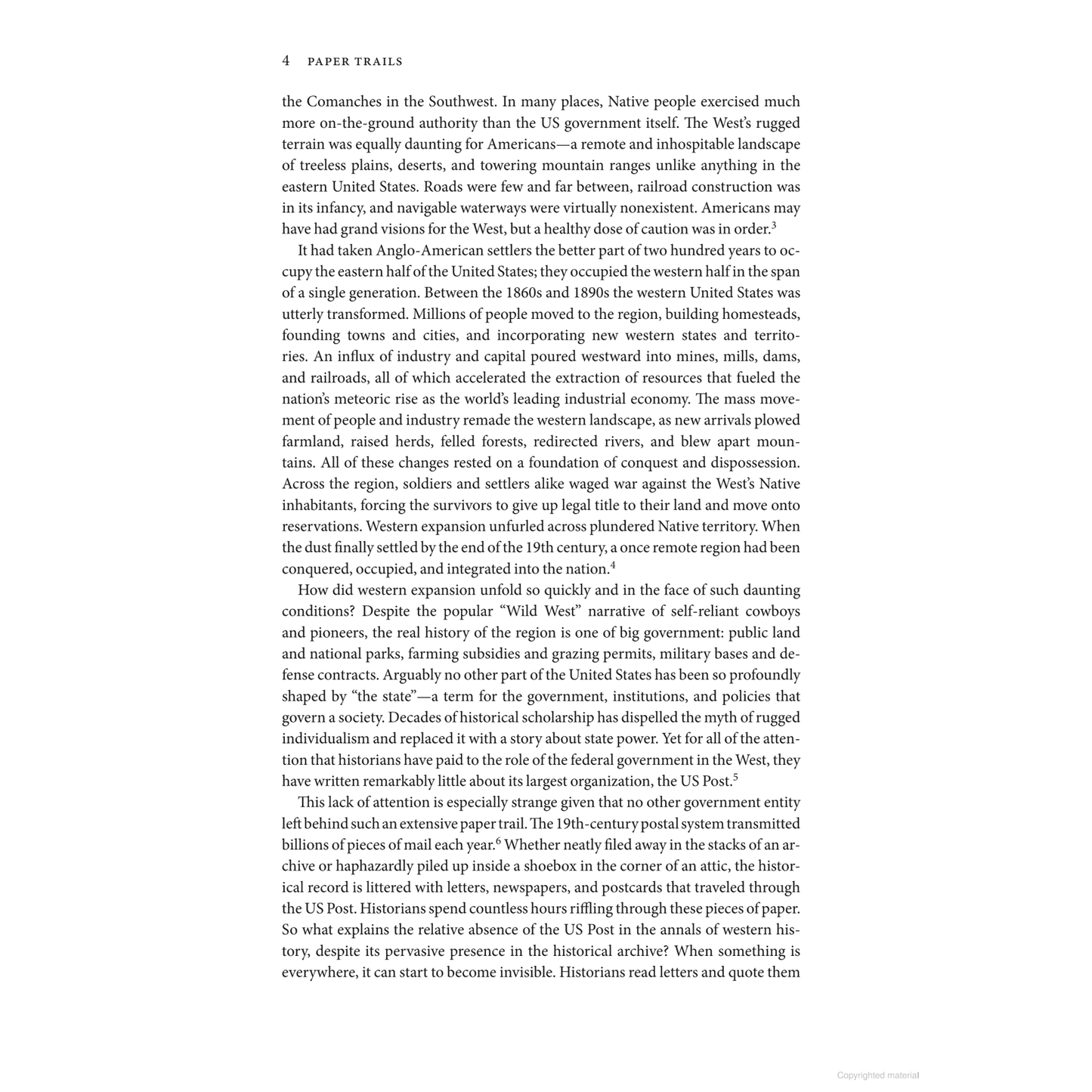 Paper Trails: The US Post and the Making of the American West by Cameron Blevins - WHA Winner 2022