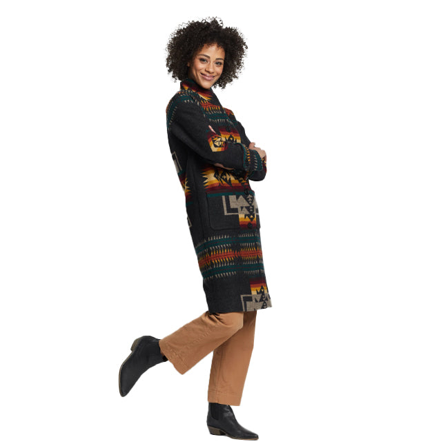 Pendleton Women's Archive Coat - Charcoal Chief Joseph