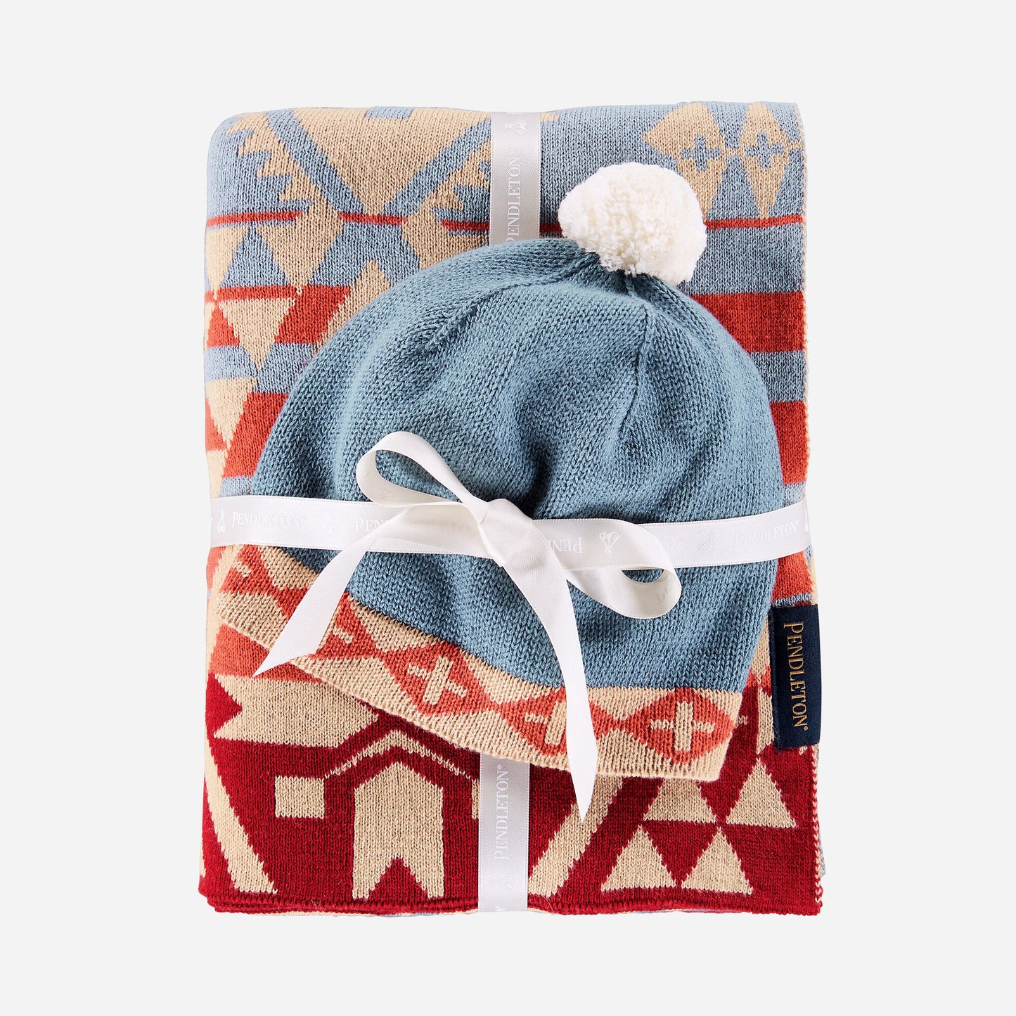 canyonlands desert sky knit baby blanket with beanie cuddly cozy shower gift tribal pattern