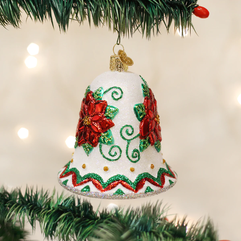Poinsettia Bell Ornament