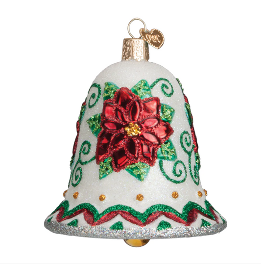Poinsettia Bell Ornament