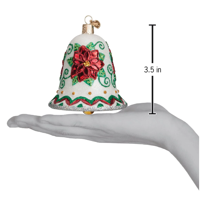 Poinsettia Bell Ornament